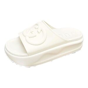 Gucci Cream Platform Sandals